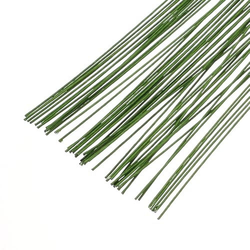 Alambre floral de calibre 18 PATIKIL verde claro para manualidades y flores artificiales