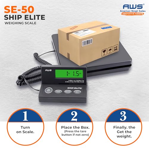 Báscula digital postal y de equipaje AMERICAN WEIGH SCALES 110 lbs miniatura 3
