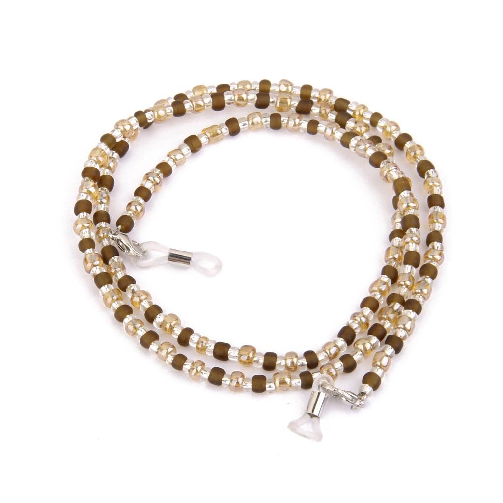 2x Brown Beaded Glasses Eyewear Spectacles Cord Holder Chain Necklace Anklet|Health & Beauty | Vision Care | Other Vision Care|1 X Beads Gles Chain Cord-image-44