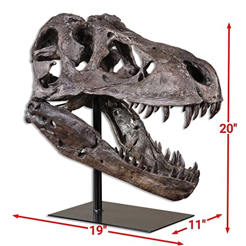 Zinc Decor Large Dinosaur Skull Sculpture T Rex Head Natural Looking Bone Tyrannosaurus #TOP6