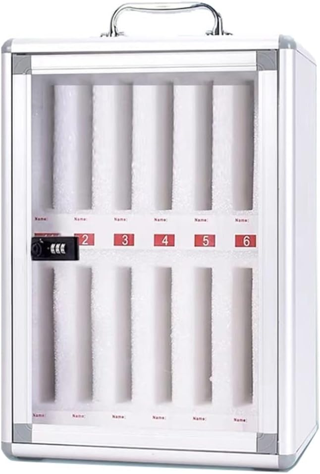 Mobile Phone Storage Locker with Combination Lock - 12-60 Slots for School, Office, Conference - Secure Classroom Exam Storage Cabinet