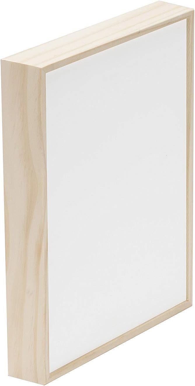 Da Vinci Pro Liquid Art Multi-Media Panel 12x16, 1-1/2" Deep Gesso Board with Natural Wood Frame, Raised Lip Wood Canvas Panel Ideal for Artists Using High Flow Acrylics and Alcohol-Based Dyes