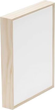 Da Vinci Pro Liquid Art Multi-Media Panel 12x16, 1-1/2" Deep Gesso Board with Natural Wood Frame, Raised Lip Wood Canvas Panel Ideal for Artists Using High Flow Acrylics and Alcohol-Based Dyes