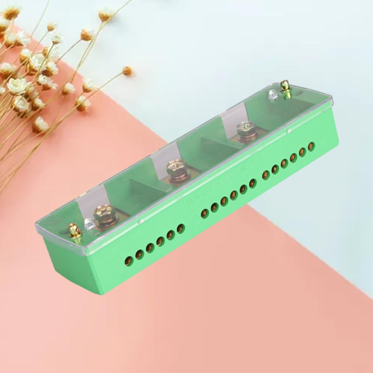 Terminal Block Junction Box Rated Insulation Voltage 660v 3-in 18-Out Large Capacity, High Temperature Resistance, PC and Copper Material Suitable for Home Electrical Wiring