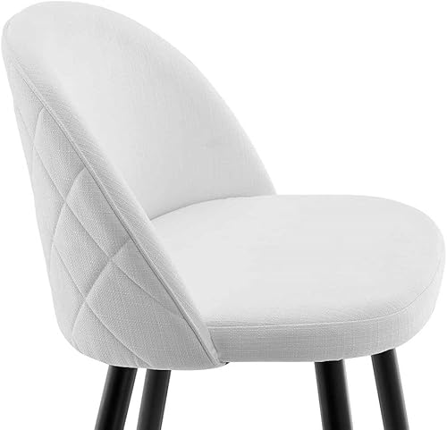 Miniatura 7 de Modway Taburetes de bar tapizados de tela Cordial en color blanco - Juego de 2