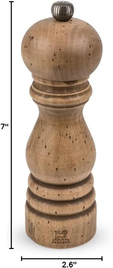 Peugeot Paris Classic Collection Antique Salt Mill, 18cm/7", Natural