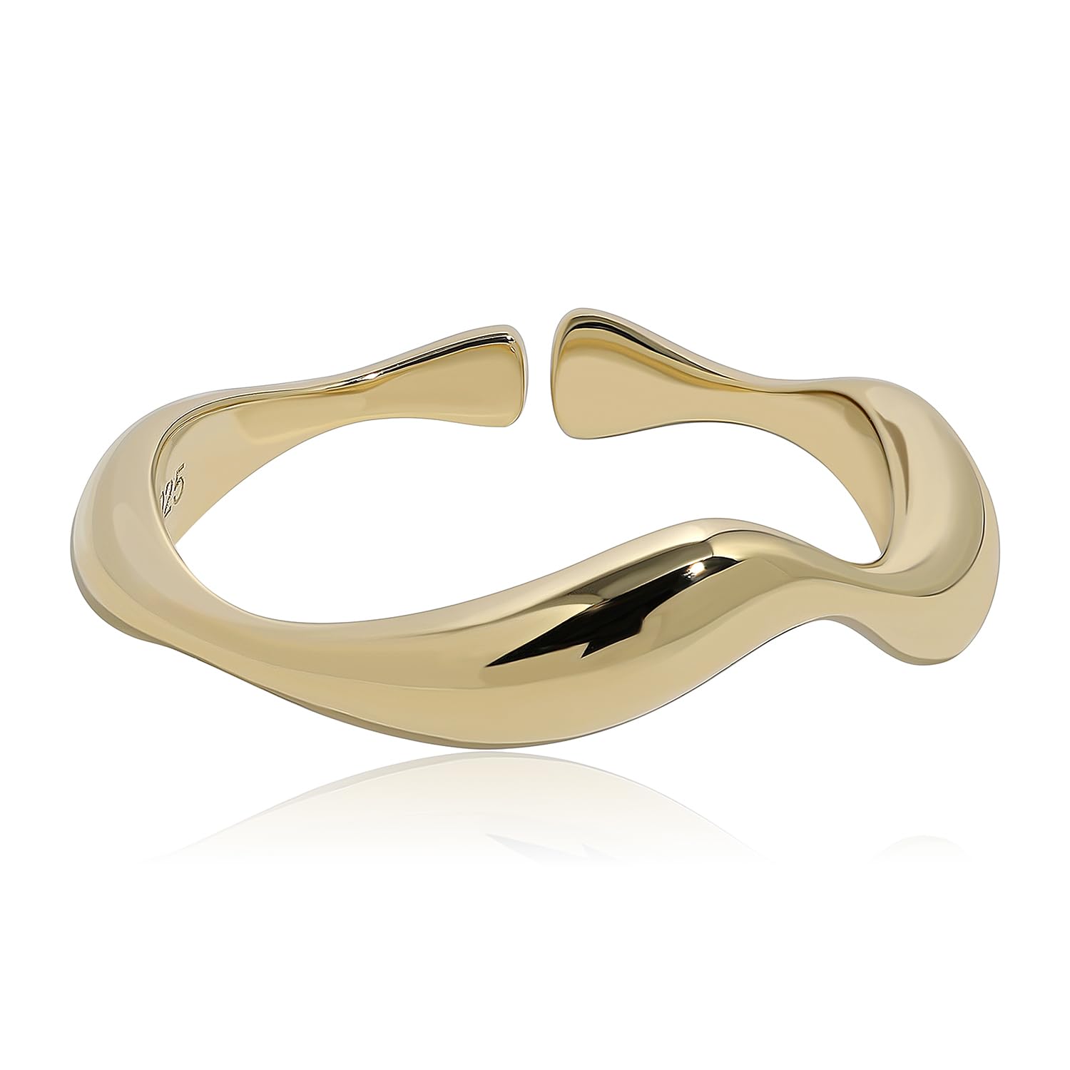 Meissa Goldene Daumenringe f r Damen Chunky Goldringe Anlaufsicher Sterling Silber Stapelbare Ringe Gr enverstellbar Freundschaftsringe