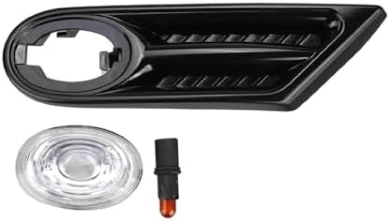 Dla BMW, dla Cooper R56 R57 para światła obrysowe boczne samochód kierunkowskaz migacz lampa Repeater wskaźnik świetlny osłona reflektora przód 63137260202 Lampka sygnalizacyjna (Smoked)