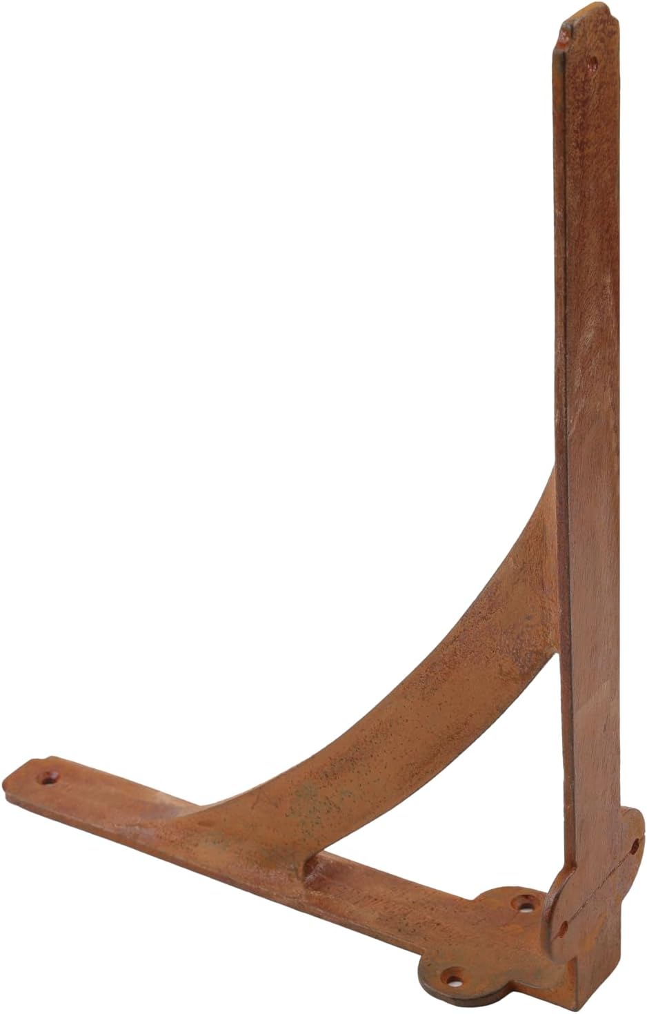 Heavy-Duty Iron Shelf Brackets 9.88" x 7.38" - Rustic Industrial Wall Mount Supports Shelves of 10" to 13", Pair for Strong Shelving, Vintage Charm, and Versatile Storage Solutions