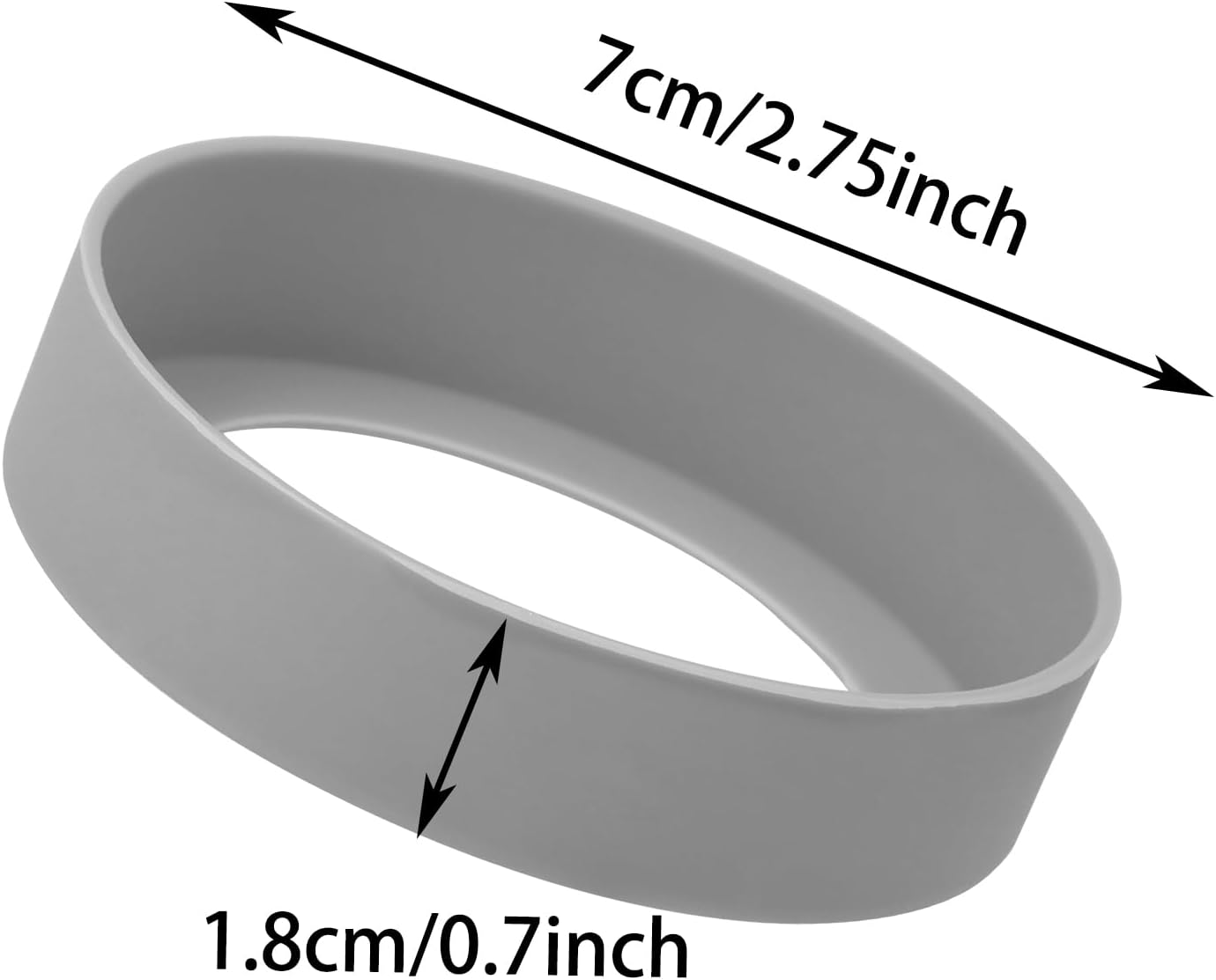 ONLYKXY 3pcs Silicone Bottom pad for Thermos Cup 7CM OD 6.8CM ID Holder Insulation Mat Non-Slip Cup Mug Coaster (Grey)