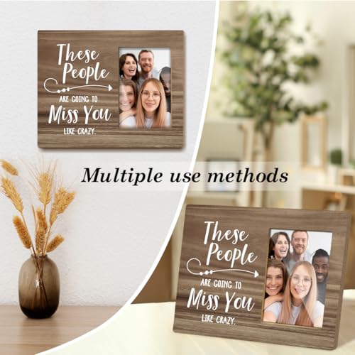 Farewell Gifts for Friends Wooden Picture Frames Goodbye to Coworker Gift Photo Frames for Wall Best Coworker Gifts for Women Desk Picture Frame Funny Gifts for Coworkers Picture Frame 4x6 - L876 - Image 2