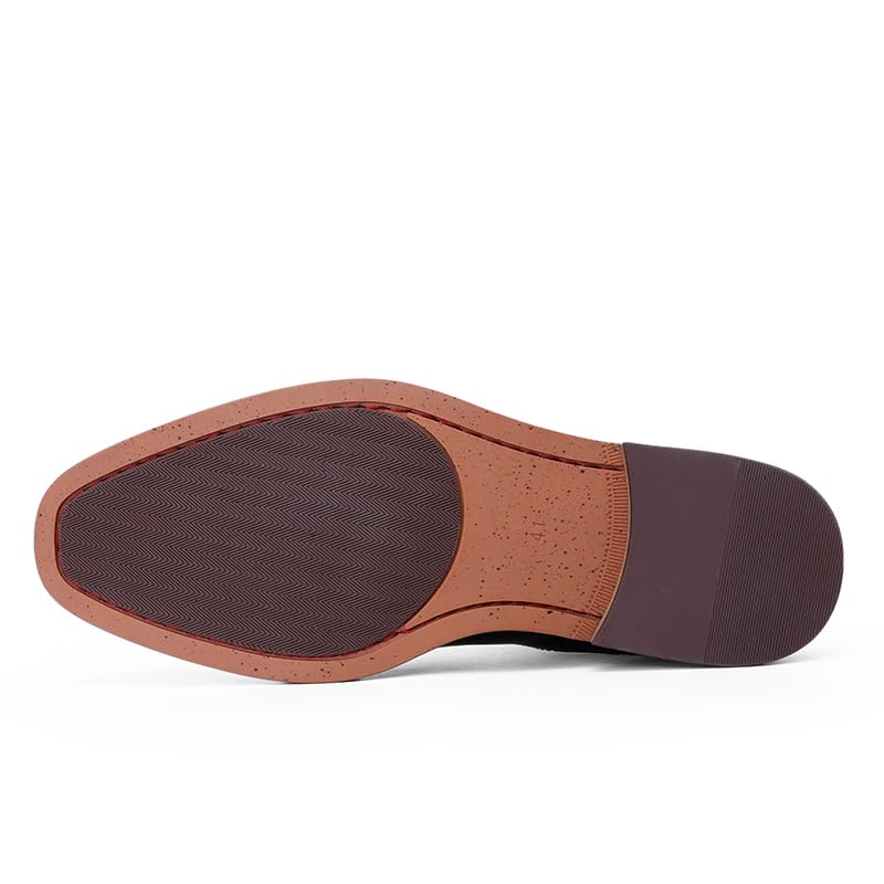 Image of DESAI Men's Chelsea Boots, Handmade Genuine Leather Dress Shoes, Slip On Formal Footwear Booties
