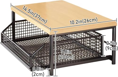 Image of 41134 Coffee Pod Drawer Holder,Coffee Machine Storage Rack,Home Kitchen Counter Bar Organizer,Storage Basket Drawer (Black)