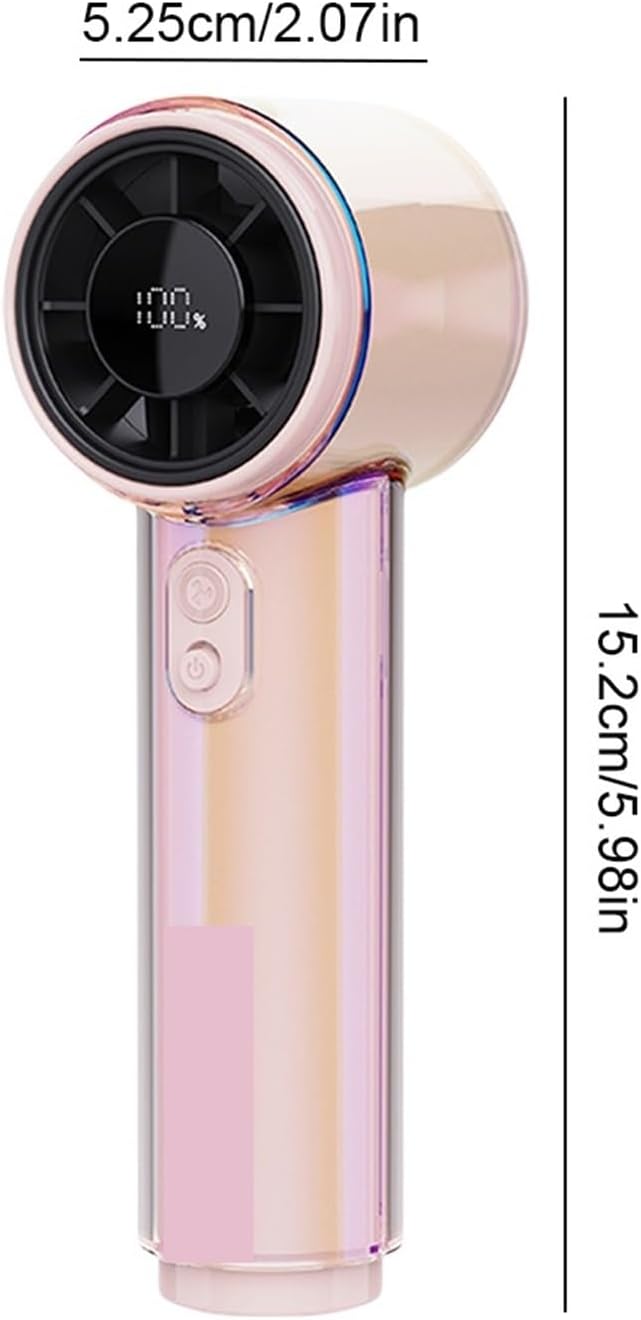 Portable Fan 3000mAh Rechargeable 100-level Speed Adjustable Cooling Fan Personal Fan Travel Camping Outdoor(Blue)