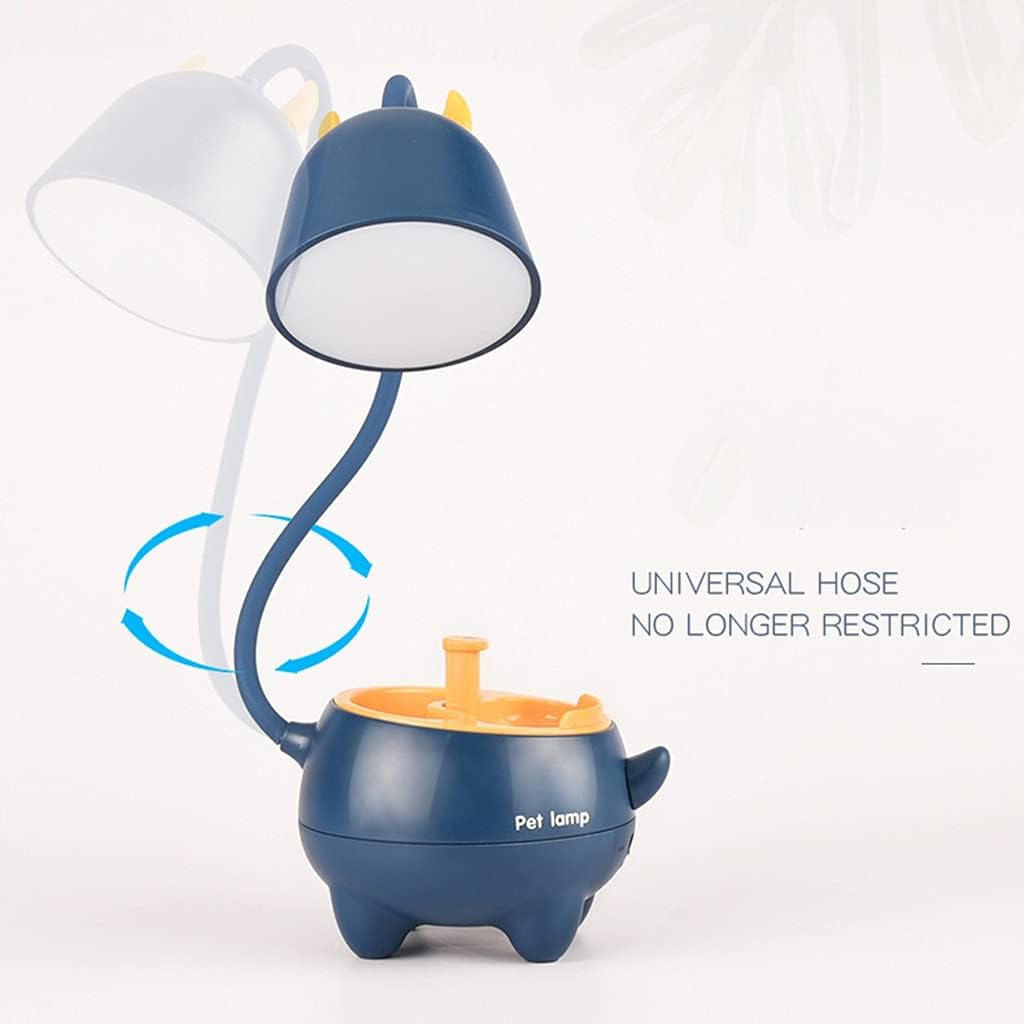 Lighting Tools Table Lamp 3-Way Dimmable USB Charging Type Reading Lamp for Student Learning LED Desk Lamp-with AC Power Plug Designed Indoor (Color : White)