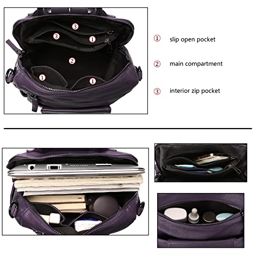 Image of Uromee Backpack Purse for Women Vegan Leather Ladies Fashion Travel Shoulder Bag Convertible