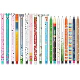 Set of Erasable Gel Pens - Weihnachten Radierbarer Gelschreiber Set, mit thermoempfindlicher Löschtinte, einer Vielzahl von Tintenfarben und Schaftdesigns, 0,7 mm (Weihnachten 18 Gel Eraser Pens)