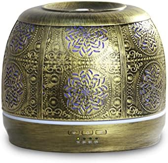 ETAROWKS Oil Diffuser 500ml Essential Oil Diffuser Aromatherapy Diffuser Low Noise Operation Ultrasonic Humidifier with 7-Color LED Lighting Suitable for Offices.