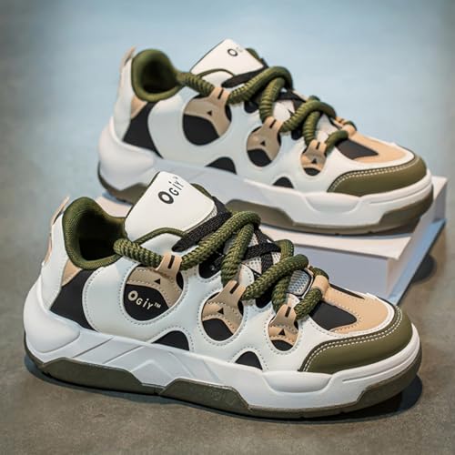 Men's Color - Block Retro Sneakers, Fashion Casual Sports Shoes - Fashionable for Street Basketball, Weekend Hangouts & Daily Commutes3