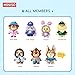 MINISO Disney Zootopia City Residents Series Vinyl Plush Keychain Blind Box, Cute Animal Figure Charm Collectible Surprise Gift for Bag Decor, Random Single Box