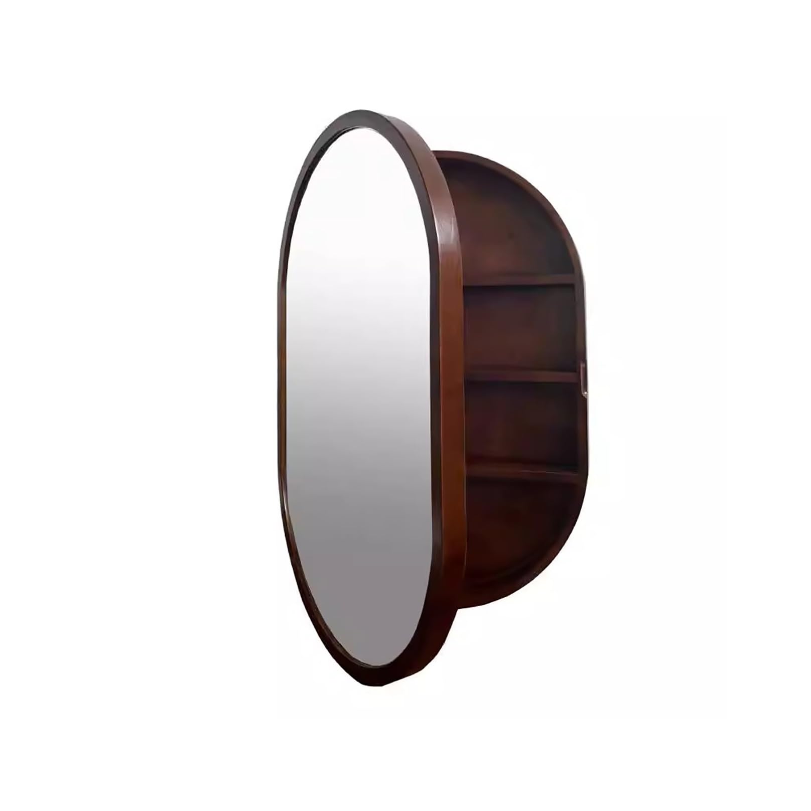 FGXHHS Wall Mounted Cabinet with Storage Shelf, Mirrored Medicine Cabinets for Shower Room, Stylish Brown Finish, Space-Saving Design, Perfect nizing Essentials