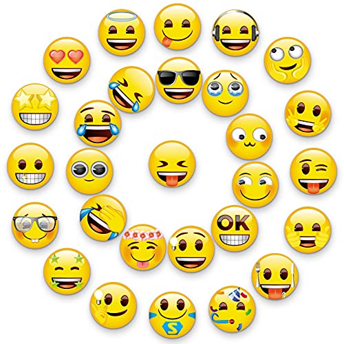 [The Official Brand] Emoji Magnets Fridge Magnets For Refrigerator Kitchen Locker Whiteboard Decorative Magnet With Strong Magnetism (28Pcs Emoji)… #TOP29