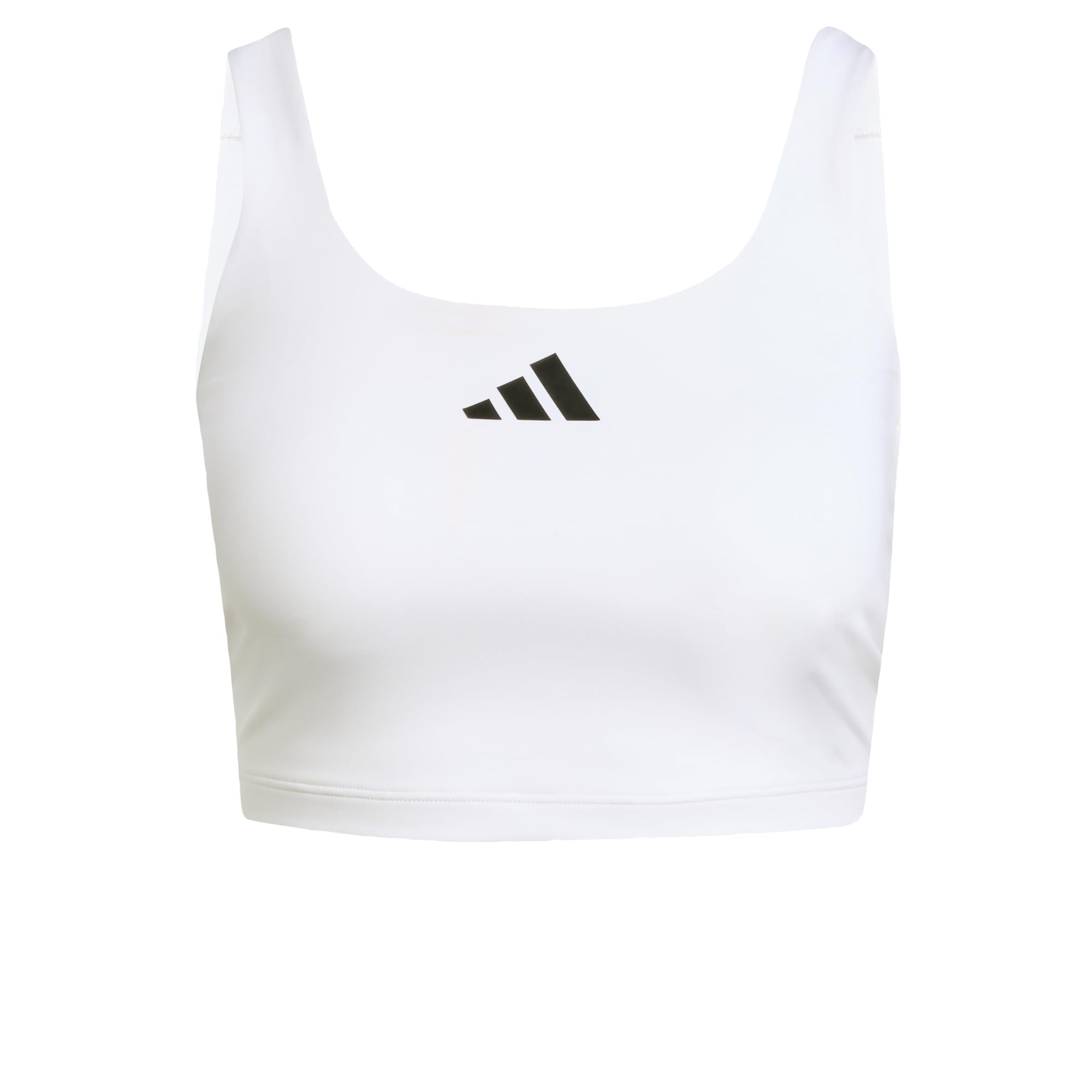 adidas Women's Optime Workout Twist Light Support Bra Tank, White, XL