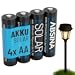 ABSINA Solar Akku AA wiederaufladbar 800mAh 1.2V NiMH für...