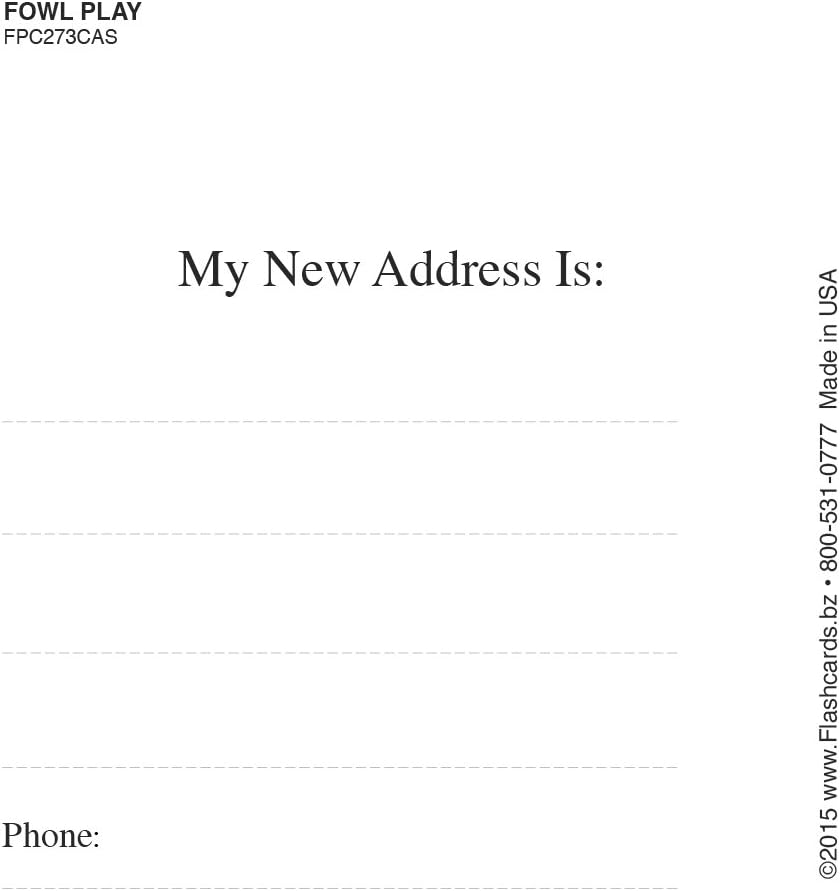 Flashcards Change of Address POSTCARDS, I'm Moving! (Pack of 30) Moving Announcements FPC273CAS-30