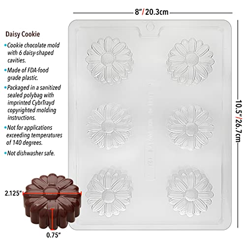 Cybrtrayd Life Of The Party Daisy Cookie Flower Soap Chocolate Candy Mold In Sealed Protective Poly Bag Imprinted With Copyrighted Cybrtrayd Molding Instructions #TOP1