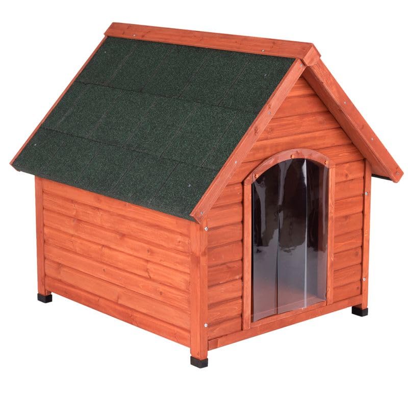 zooplus Hundehütte Spike All Seasons | Doppelwandige Hundehütte mit Isolierung | Kunststofftür | wetterfest | Größe XL: B 112 x T 102 x H 107 cm
