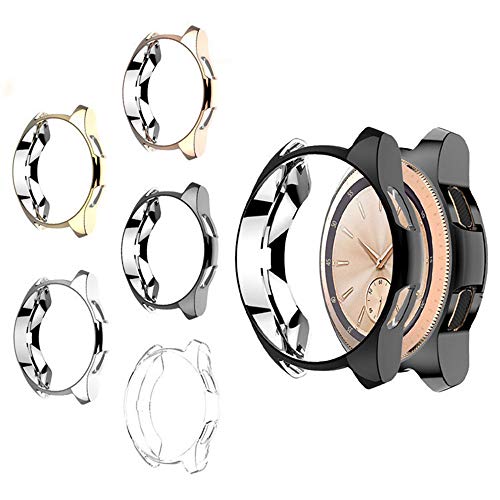 elecfan Galaxy Watch 46mm Case,(6 Packs) Soft TPU Smart Shockproof Case Cover Bumper Protector for Samsung Galaxy Watch 46mm/Gear S3-6 Pack