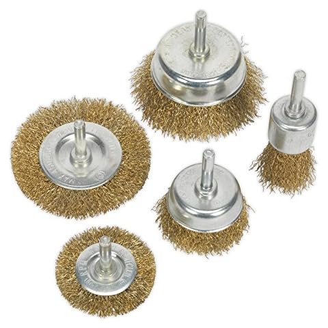 Conjunto de pinceles de alambre Sealey BWBS05 de 5 piezas de latón Cover