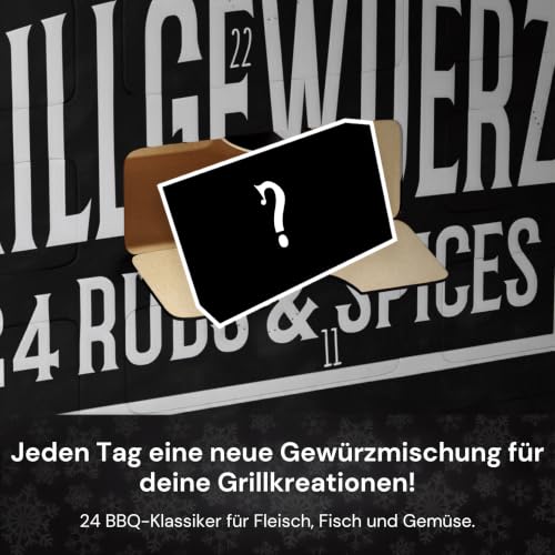 Foto von BOXILAND® BBQ Adventskalender 2026 – 24 Bio Grillgewürze & Rubs Gewürzsalze