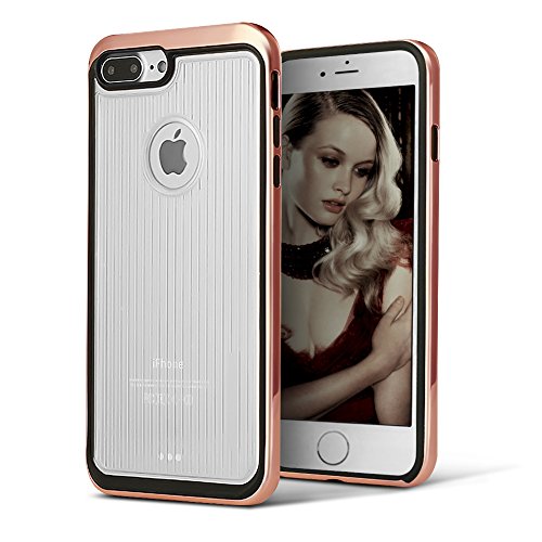 iPhone 7 Plus Case, HeeBin Modern Slim Ripple Design better Shock - Absorption & Scratch - Proof For Apple iPhone 7 Plus - Rose gold