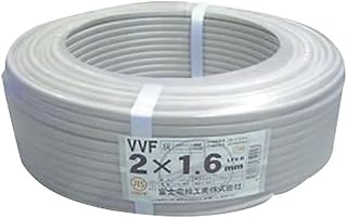 低圧配電用ケーブル VVF 1.6mm×2c (灰) 100M巻き