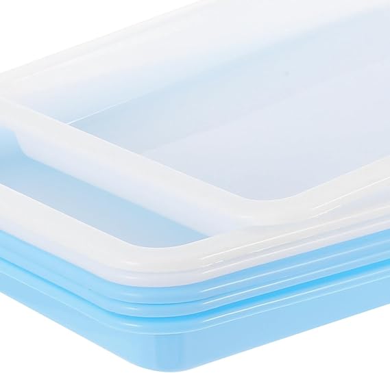 6pcs Serving Trays Plastic Lab Trays Leakproof Feature Versatile for Chemical Experiments Classroom Use