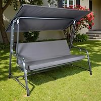 Sunjoy 3-4 Seat Luxury Steel Outdoor Porch Swing w/ Convertible Mesh Seat only 5.99: eDeal Info