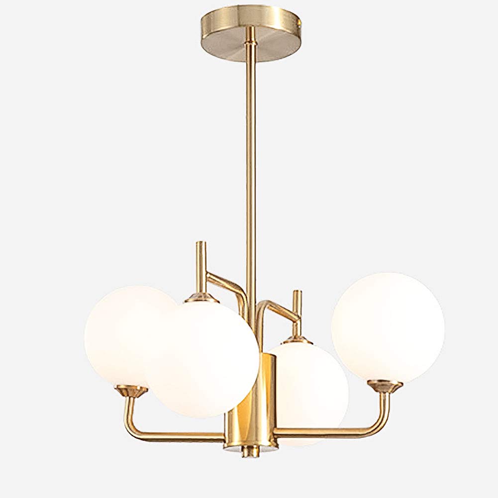 Lámparas de techo simples con luz de globo de vidrio post moderna para comedor de cocina 8