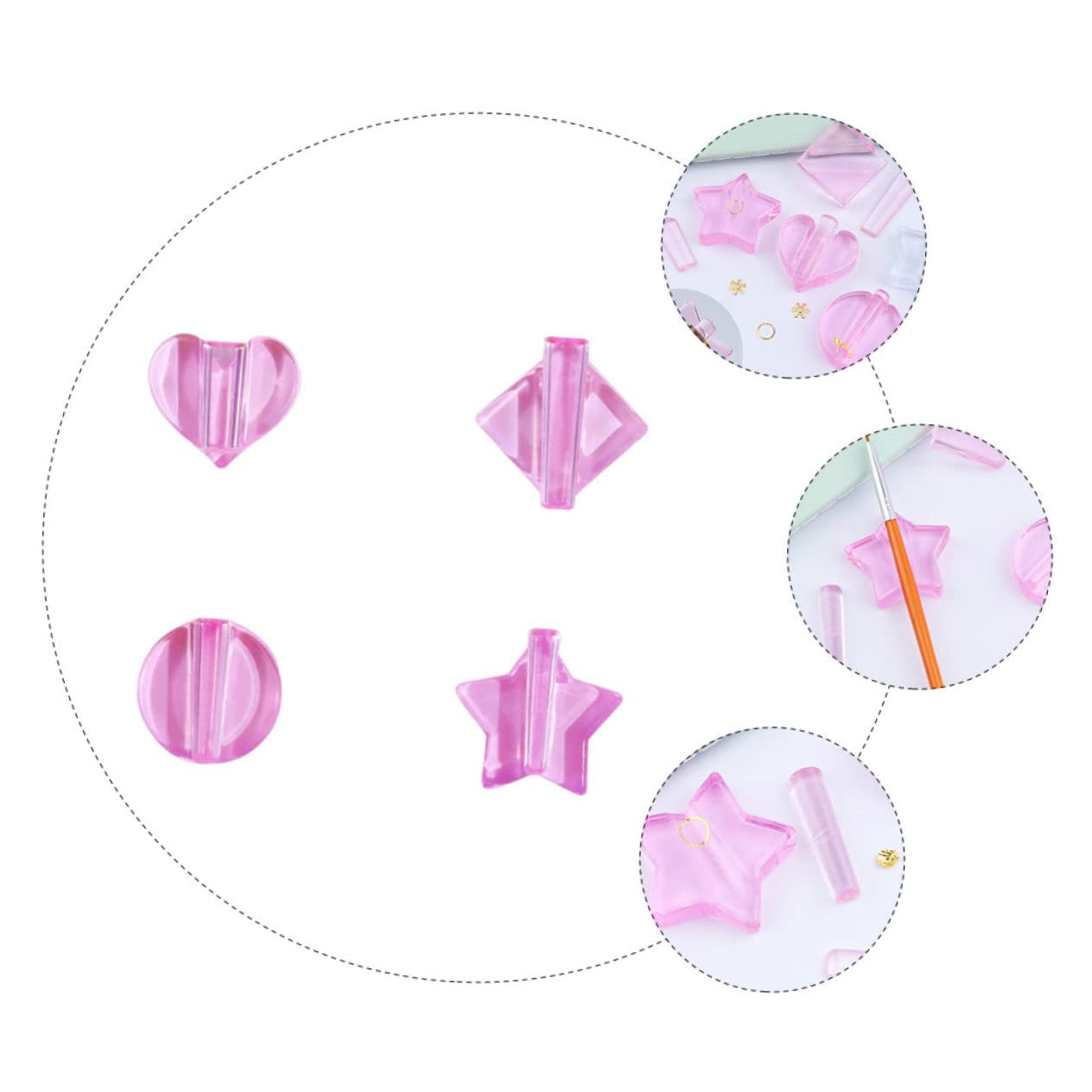 16pezzi Stampo Professionale Per Unghie Modelli Per Artigianato Goffrato Strumenti Per Manicure Di Forme Arcuate Stella Cuore Per Nail Art Fai Te