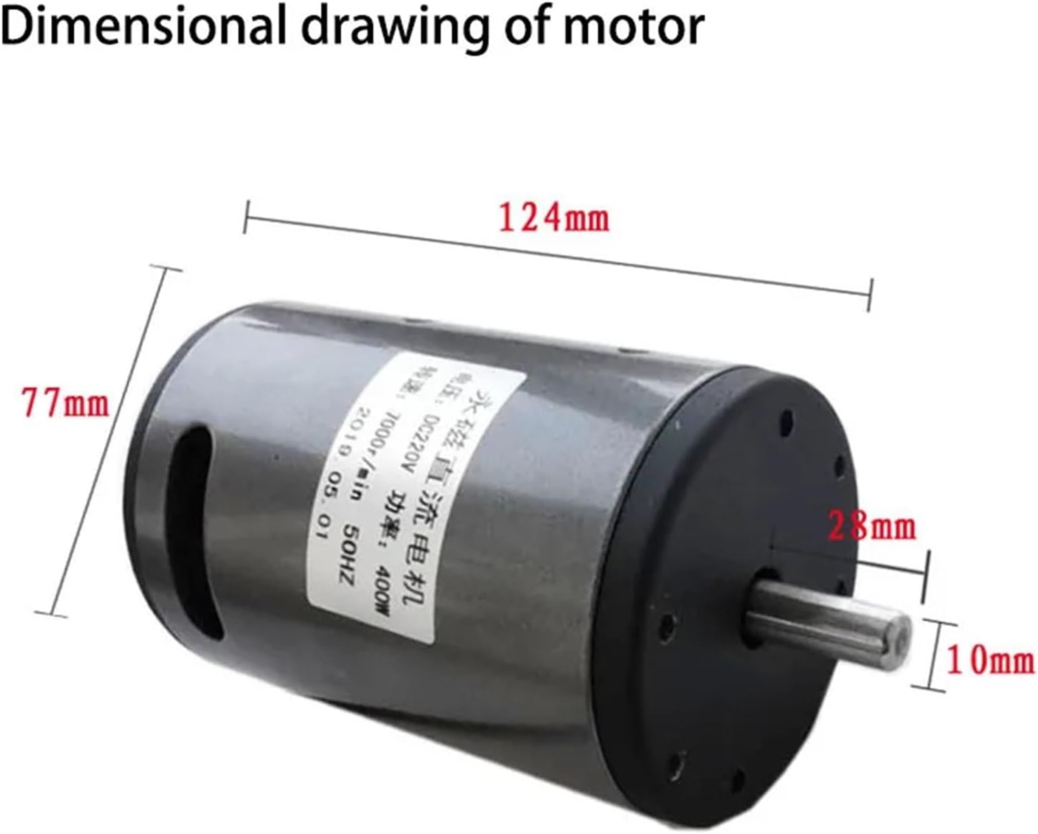1PCS High Power 220V Permanent Magnet High-Speed Motor DC Motor + Rectifier Bridge 400W 7000RPM CW CCW for Lathe Generator Blower(Motor and Bracket)