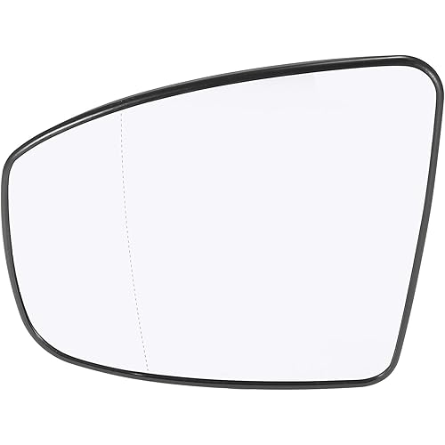 X AUTOHAUX Car Rearview Left Driver Side Heated Mirror Glass Replacement W/Backing Plate for Nissan Murano 2009-2014