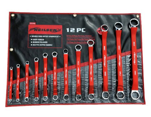 12pc Piece Double Ring Offset Spanner Set New Quality Professional CT1745