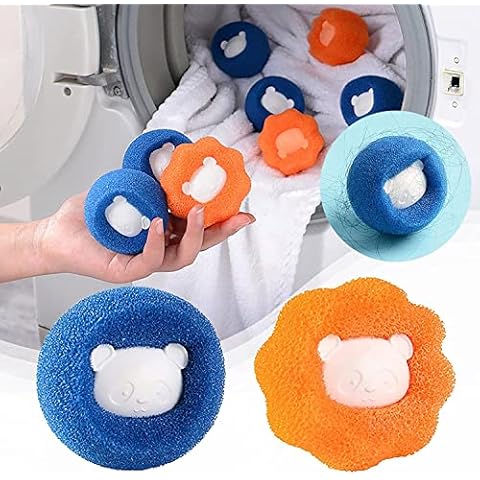2022 New Floating Hair Filtering Mesh Removal Washing Machine Wool Device, Washing Machine Hair Filter Cleaning Mesh Bag, Reusable Washer Hair Catcher,Dryer Balls (2PC-Dryer Balls) Cover