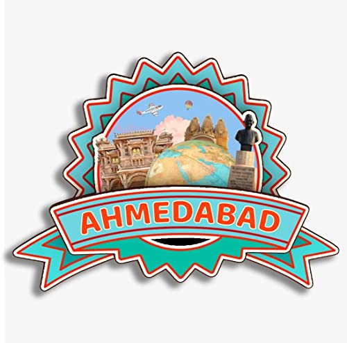 Orlybar Ahmedabad India Magnete da frigorifero in legno, collezione 3D, fatto a mano, regalo per viaggi, città, souvenir, decorazione per la casa, regalo -723