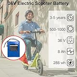 CWUU 36V 8Ah E Scooter Battery 288Wh-Compatible for Phantomgogo R1 Adults Foldble Scooter with Seat, 36V Lithium 8000mAh Long Lasting Battery with BMS - Image 3