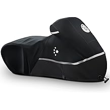 Motorcycle Cover 420D Heavy Duty All Season Universal Weather Waterproof Outdoor Protection 86" XL Vehicle Cover/Black