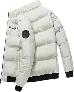 Men's Coat, Classic Overcoat, London Winter Warm Trench Coat, Bos Logo, Unisex Zipper Jacket Slim Fit Coats, Outdoor Windproof Parka, S-XXXL