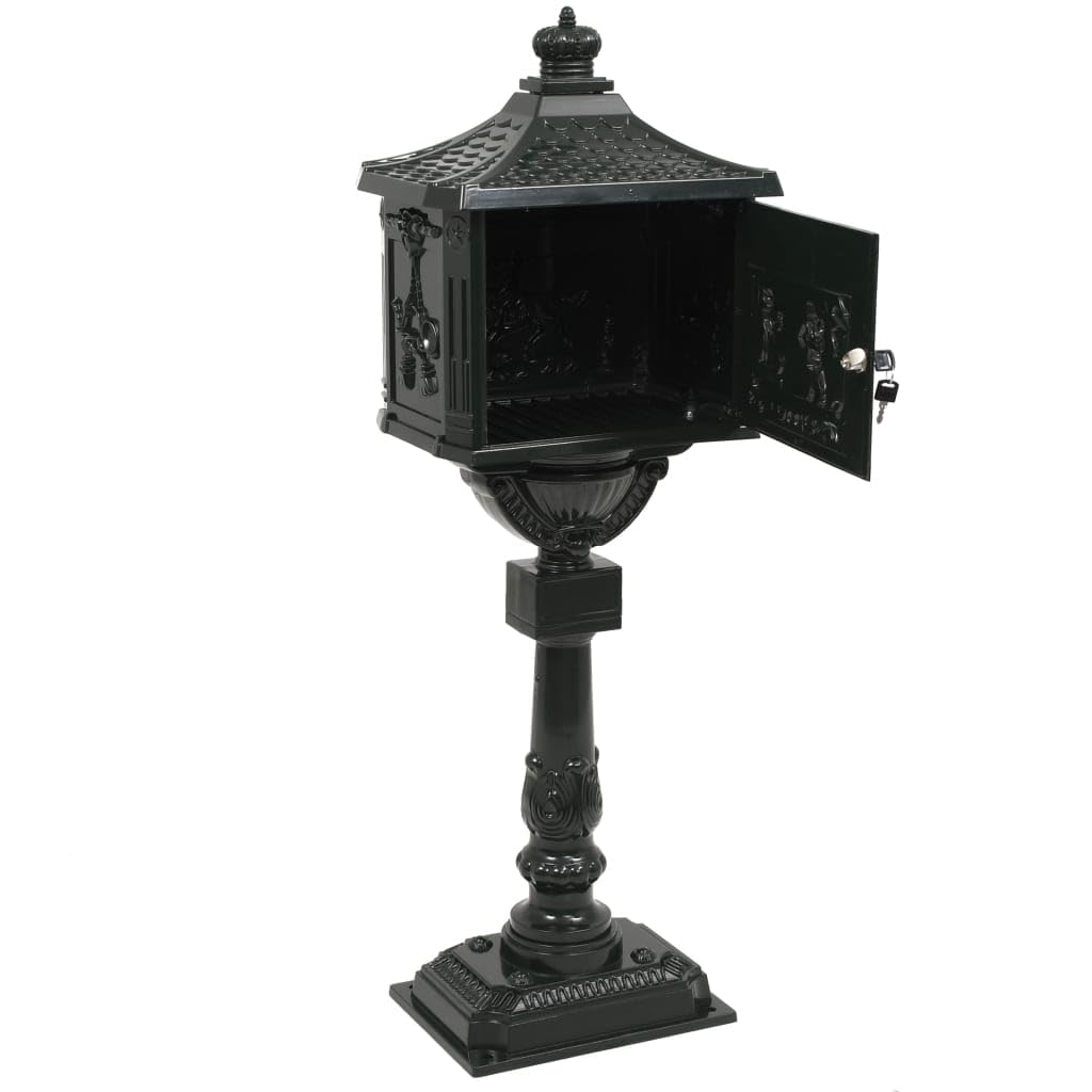 vidaXL Boîte aux Lettres sur Pied Aluminium Vintage Antirouille Vert Jardin