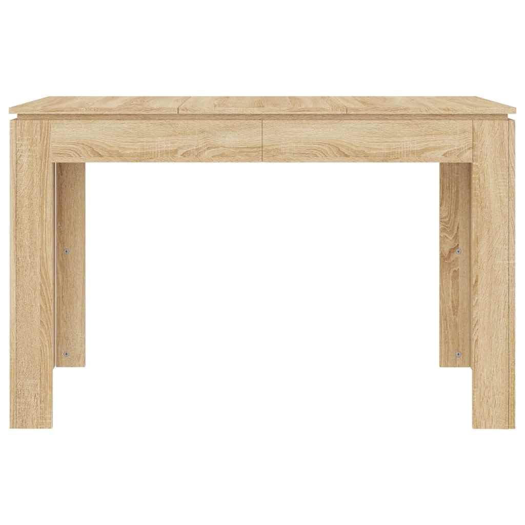 Mesa de comedor de roble Sonoma, 120 x 60 x 76 cm, material de madera, para comedor y cocina, con fácil montaje y limpieza